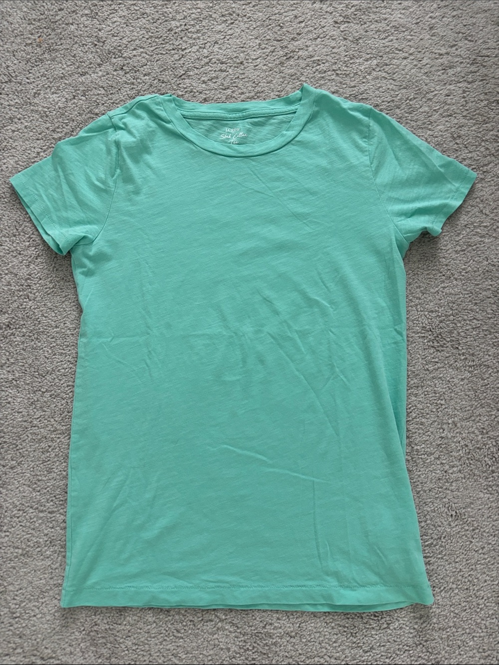 J. Crew Short-Sleeve Crewneck Tee in Mint